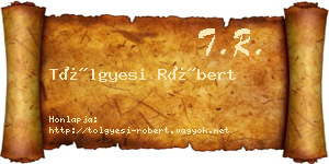 Tölgyesi Róbert névjegykártya