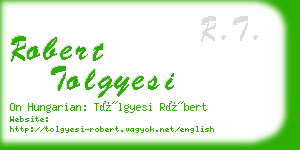 robert tolgyesi business card